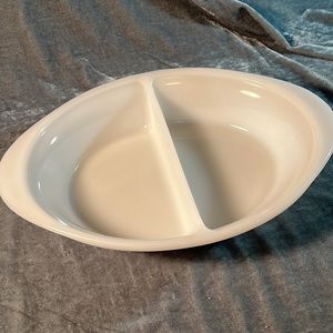 White 8x12 Divided Casserole Dish